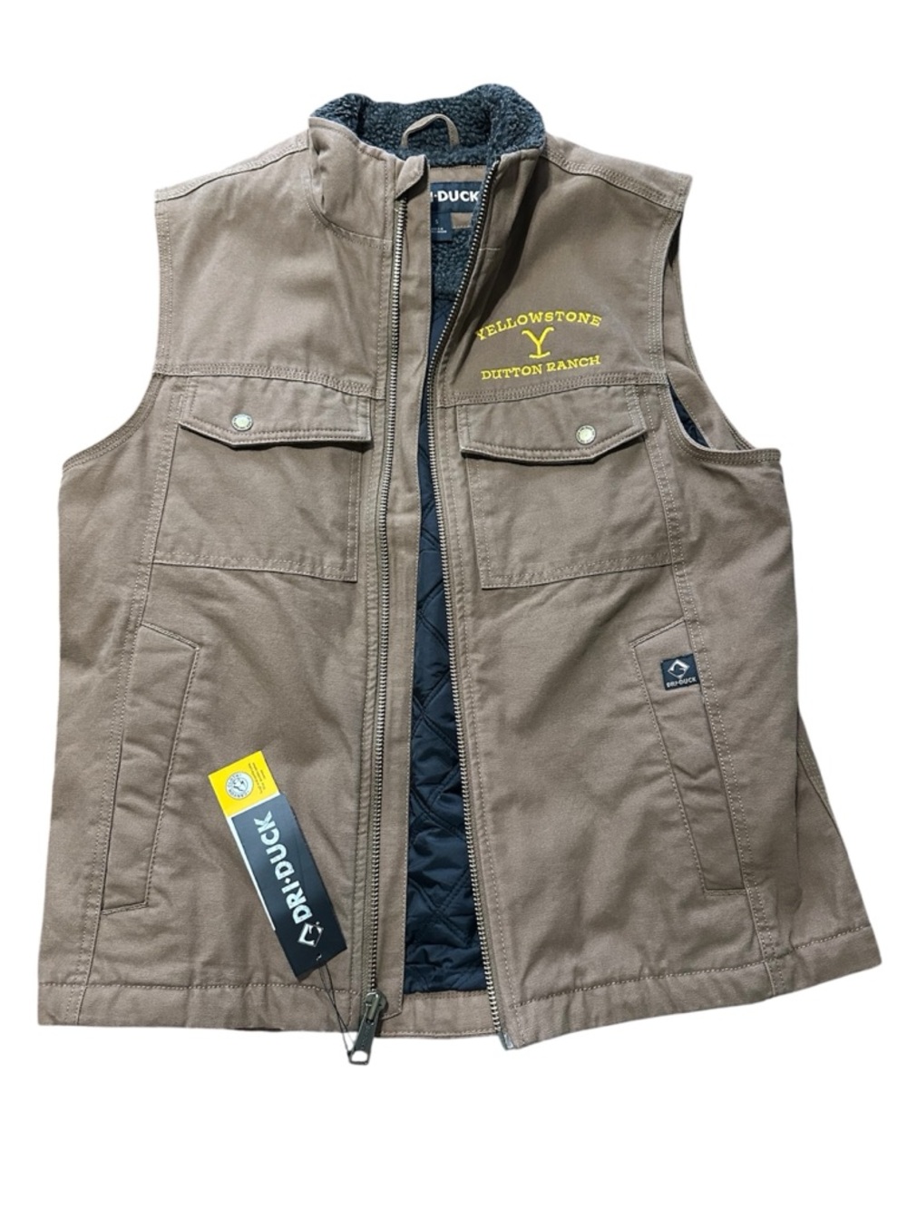 Brown Quilted-Lined Work Vest - Yellowstone Dutton Ranch